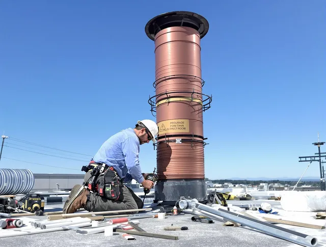 Installed chimney liner by Port Orange Chimney Sweep in Port Orange, FL