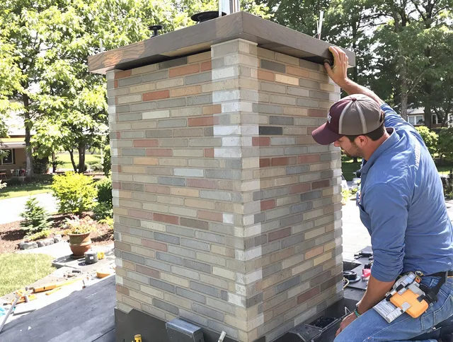 Port Orange Chimney Sweep completing a modern chimney remodel in Port Orange, FL