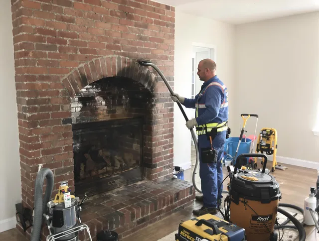 Port Orange Chimney Sweep expert performing detailed chimney sweep in Port Orange, FL