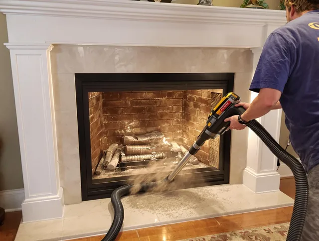 Fireplace cleaning performed by Port Orange Chimney Sweep in Port Orange, FL